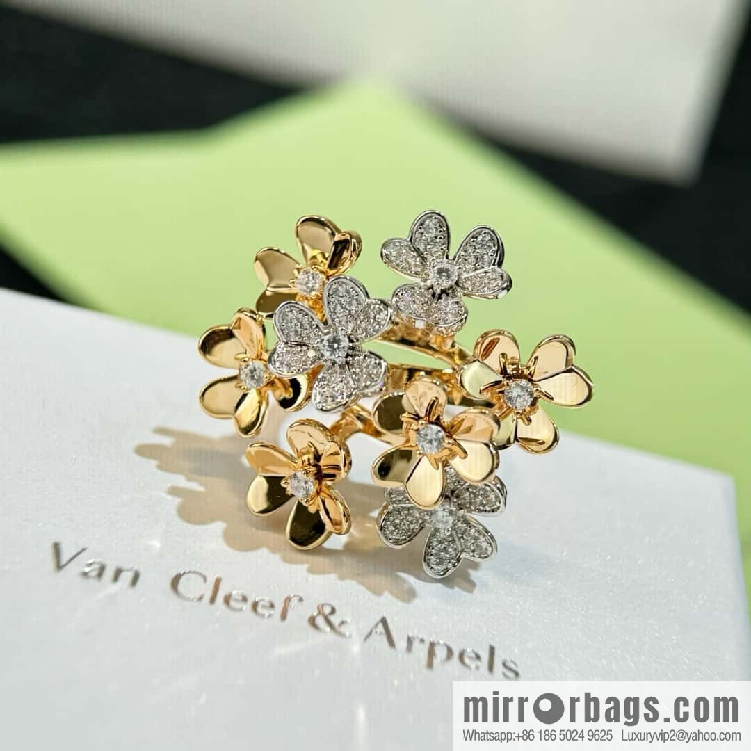 ❗️New ❗️ ☀️ Original ☀️ Van Cleef & Arpels Frivole Ring 8 Clover Ring ☀️