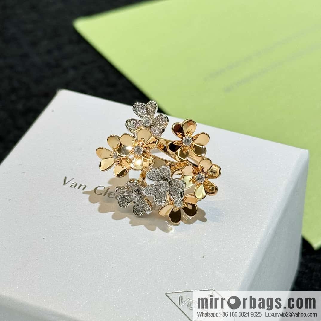 ❗️New ❗️ ☀️ Original ☀️ Van Cleef & Arpels Frivole Ring 8 Clover Ring ☀️