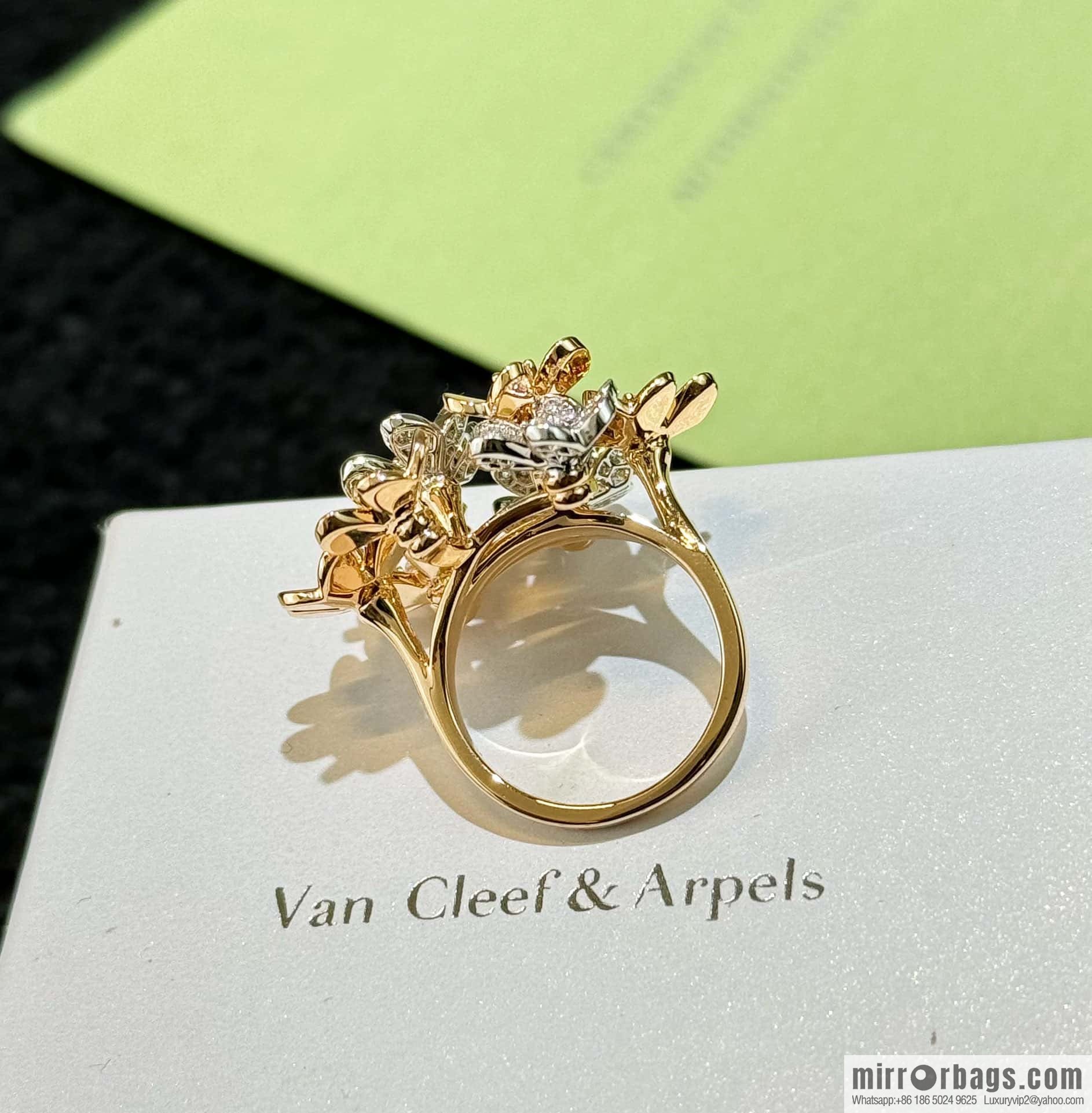 ❗️New ❗️ ☀️ Original ☀️ Van Cleef & Arpels Frivole Ring 8 Clover Ring ☀️