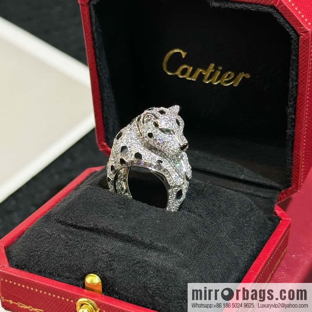 ❗️CNC version ❗️ ☀️ Cartier Cartier leopard ring, leopard head can be shaken ☀️