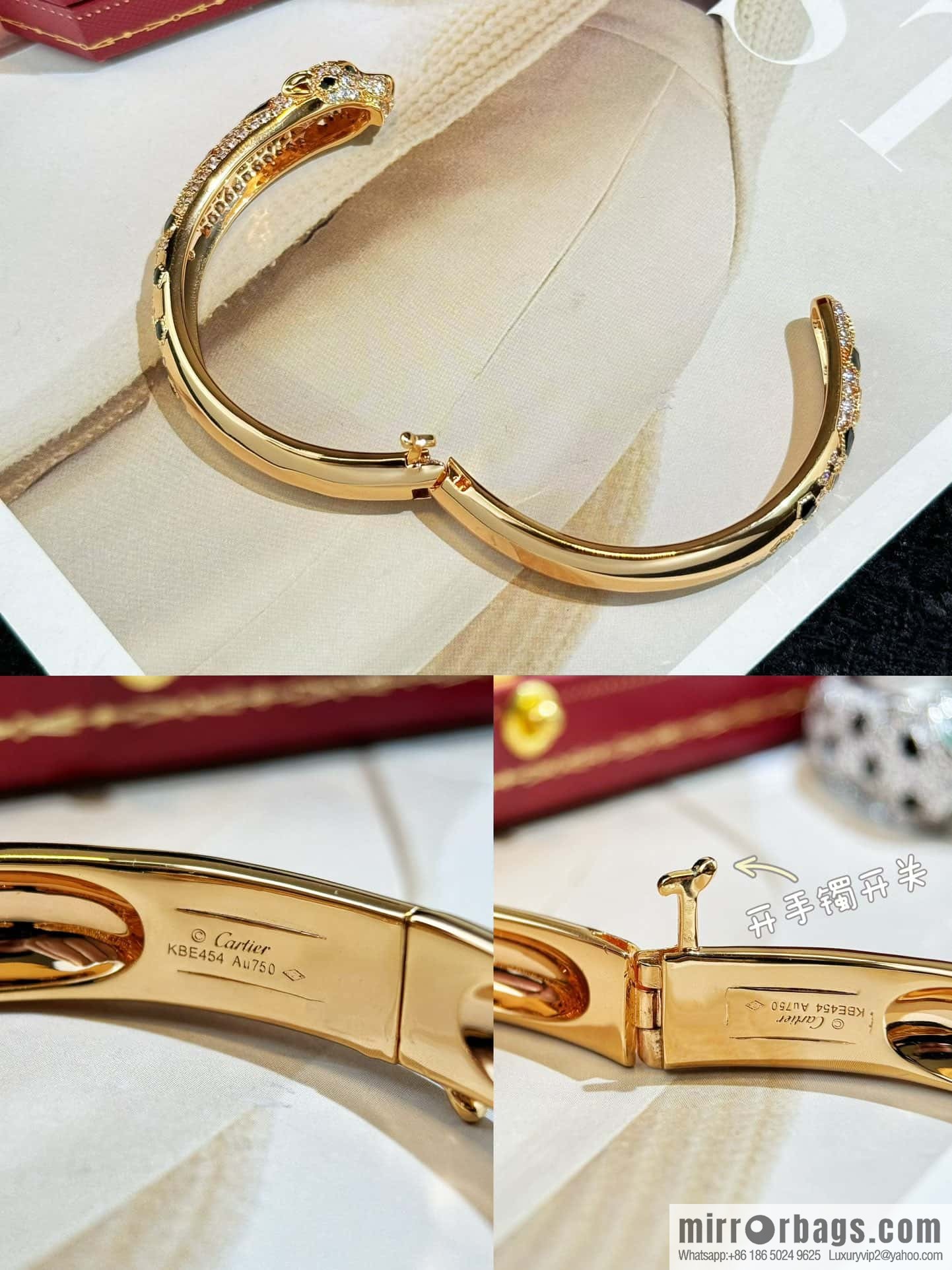 ❗️CNC version ❗️ ☀️ delivery of a full set of Cartier packaging ☀️ Cartier Cartier full diamond leopard bracelet ☀️