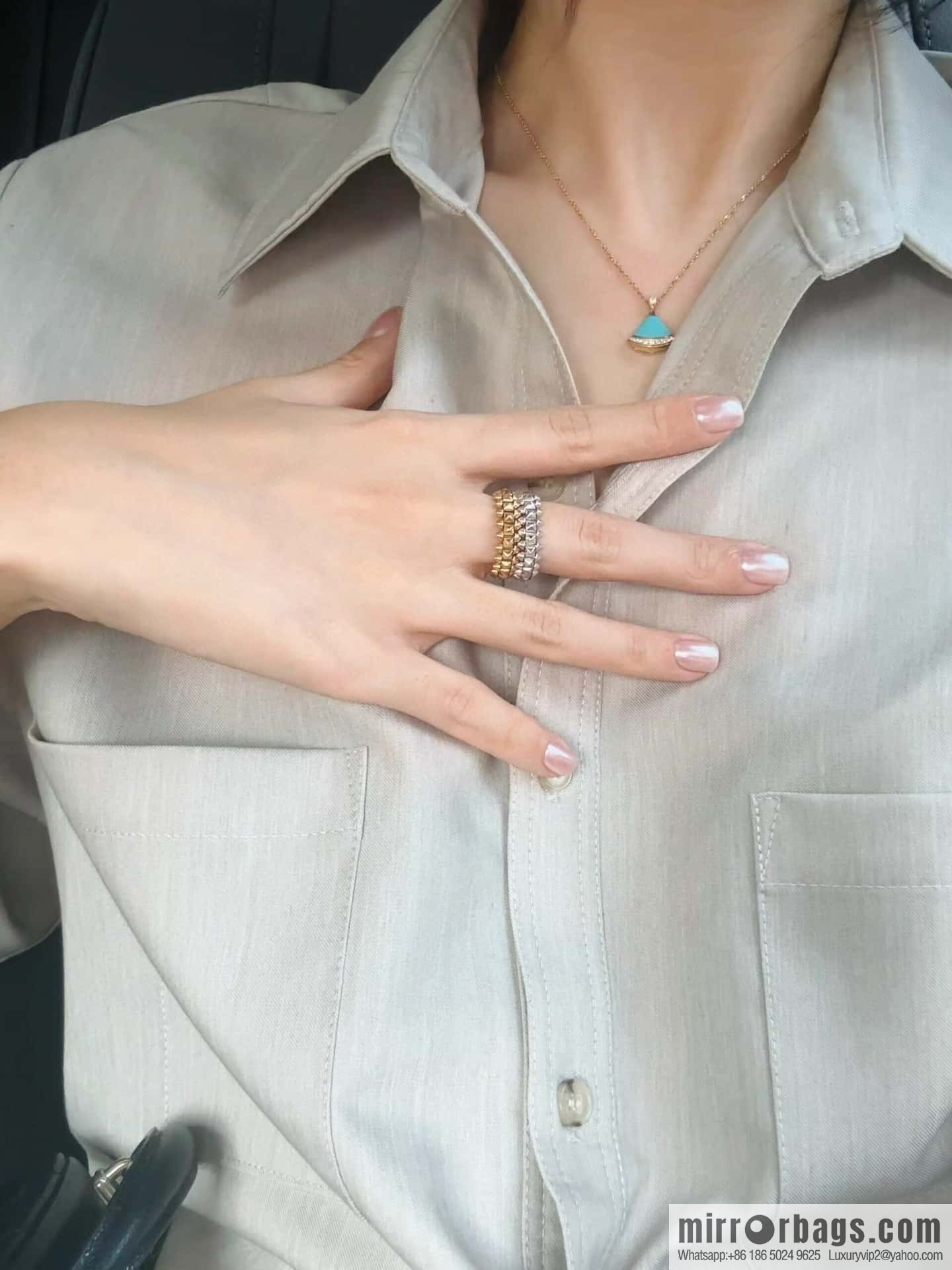 ❗️New ❗️ ☀️ BVLGARI DIVAS'DREAM Liu Yifei same turquoise fan necklace  ☀️