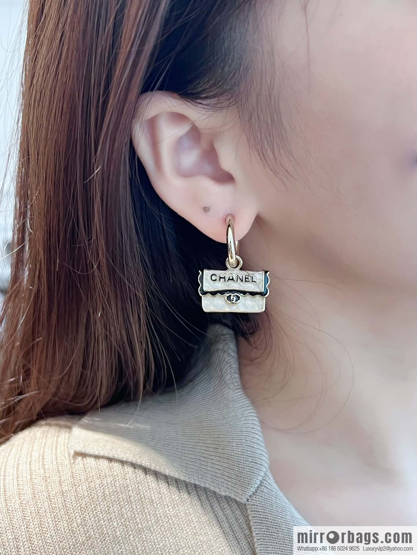 ❗️New ❗️☀️ New ☑️ Chanel c2 double c bag 👜 stud earrings ☀️
