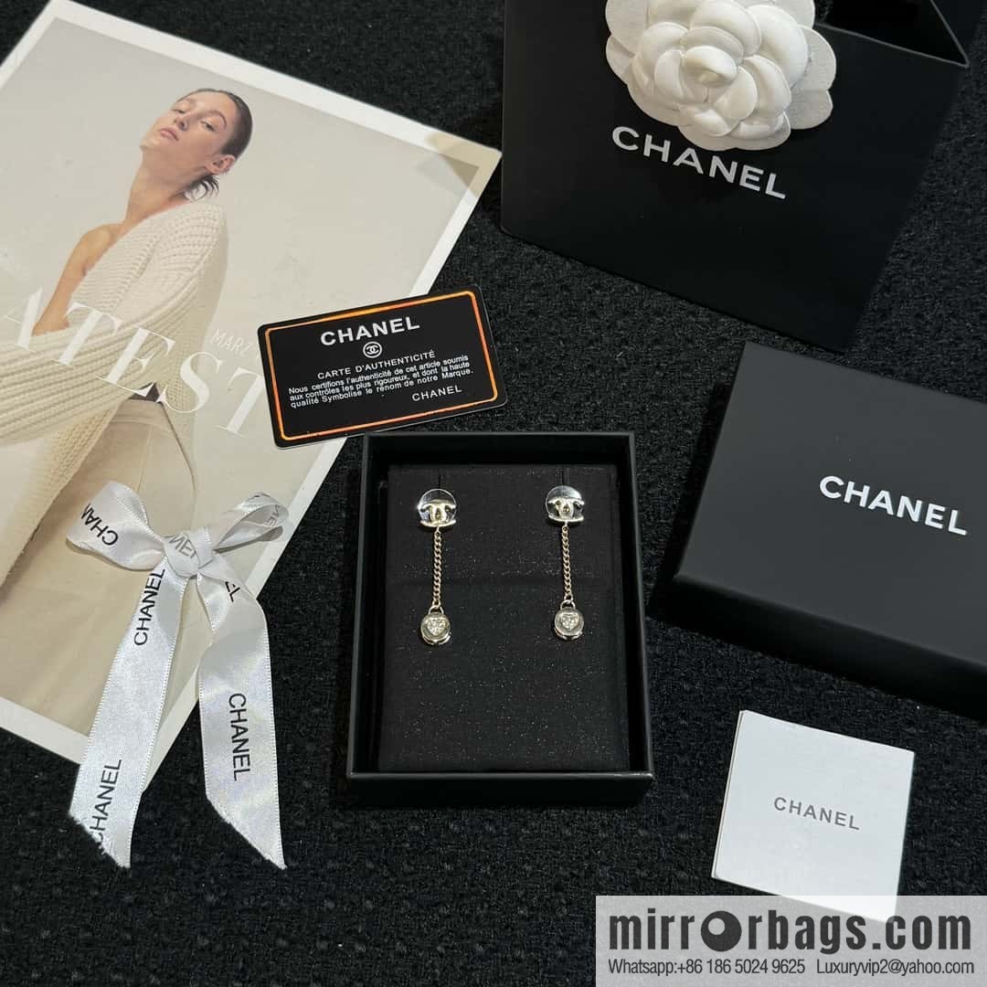 ❗️New ❗️☀️ new ☑️ chanel c2 double c peach heart love diamond earrings ☀️