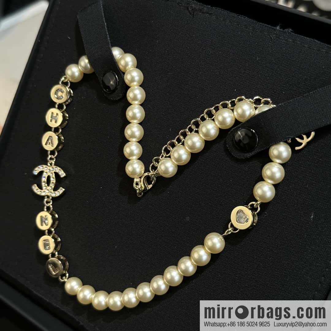 ❗️New ❗️ Chanel necklace ☀️ new ☑️ Chanel double c pearl necklace ☀️