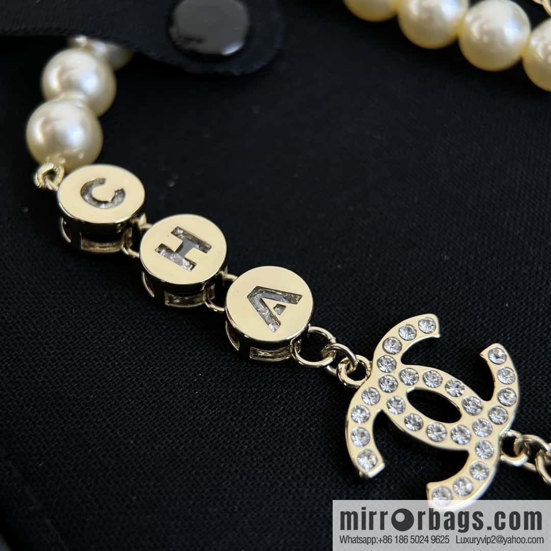 ❗️New ❗️ Chanel necklace ☀️ new ☑️ Chanel double c pearl necklace ☀️