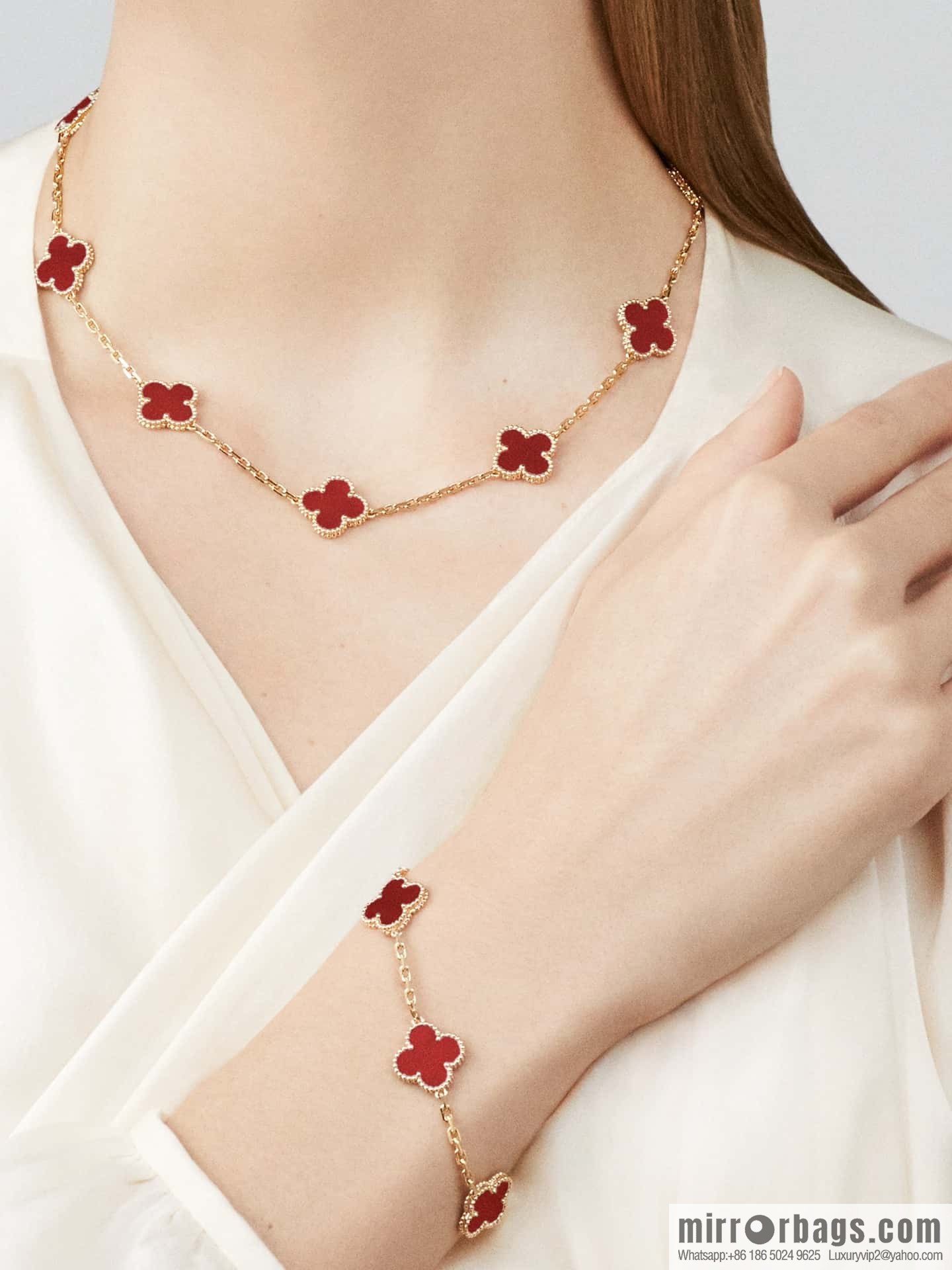 ❗️CNC version ❗️ ☀️ Van Cleef & Arpels agate four-leaf clover five-flower bracelet ☀