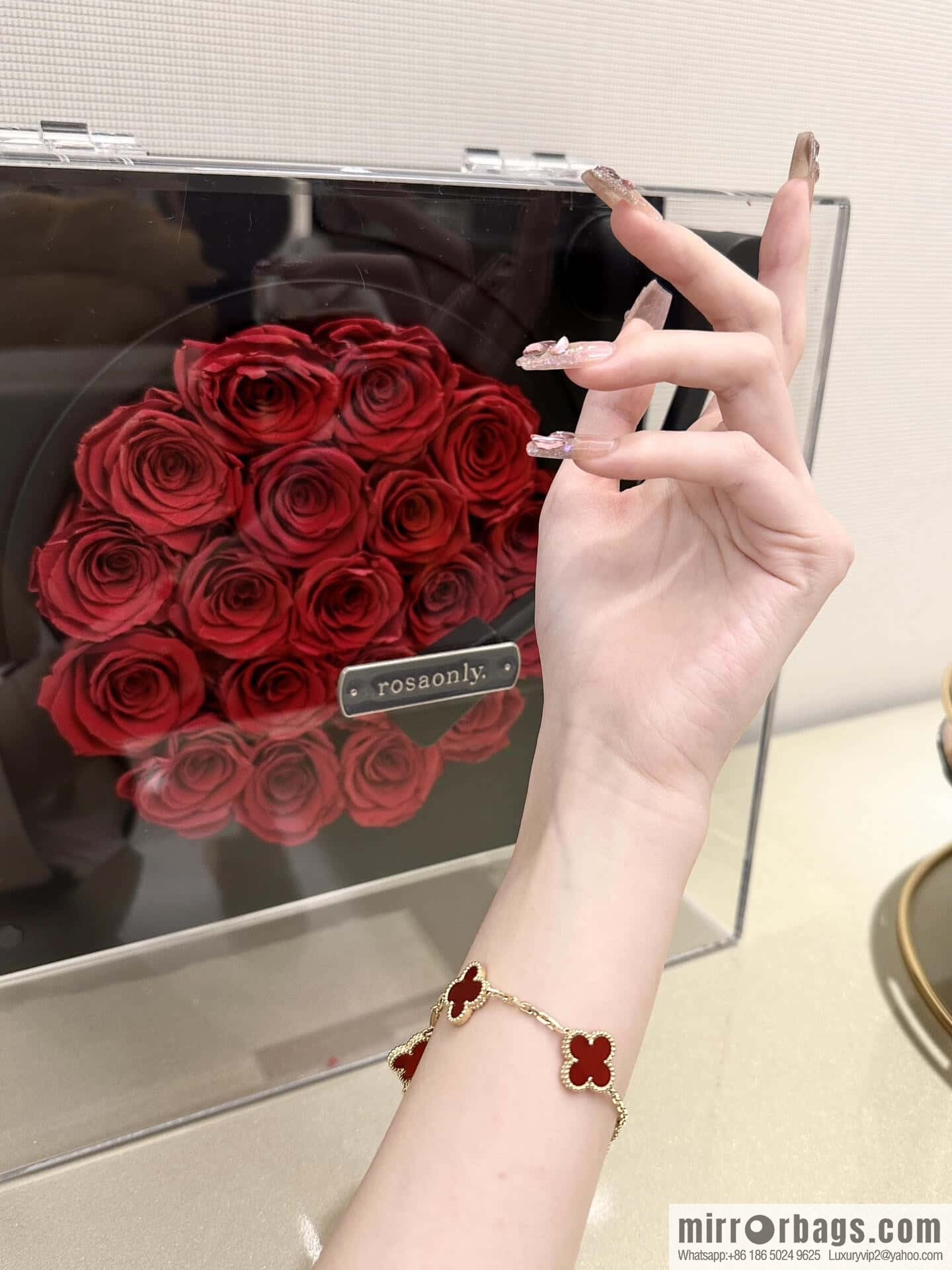 ❗️CNC version ❗️ ☀️ Van Cleef & Arpels agate four-leaf clover five-flower bracelet ☀