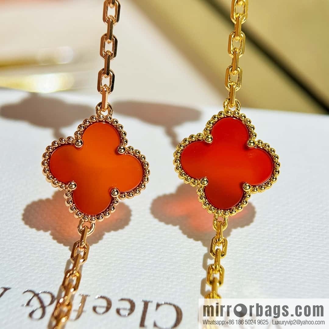 ❗️CNC version ❗️ ☀️ Van Cleef & Arpels agate four-leaf clover five-flower bracelet ☀