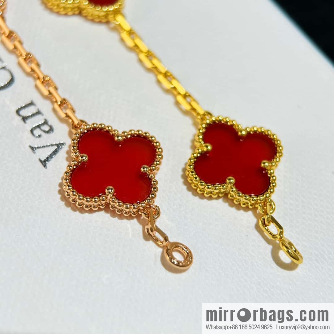 ❗️CNC version ❗️ ☀️ Van Cleef & Arpels agate four-leaf clover five-flower bracelet ☀