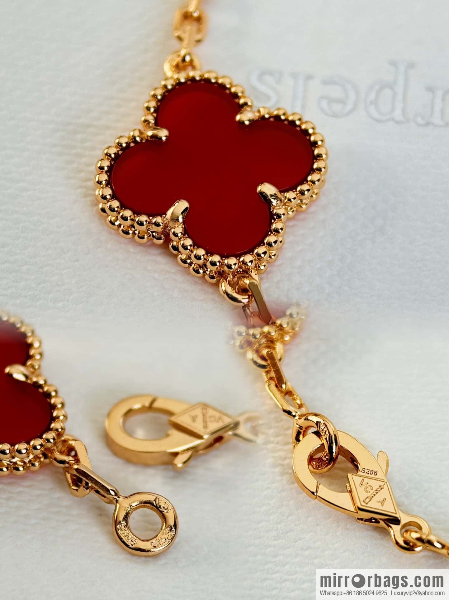 ❗️CNC version ❗️ ☀️ Van Cleef & Arpels agate four-leaf clover five-flower bracelet ☀