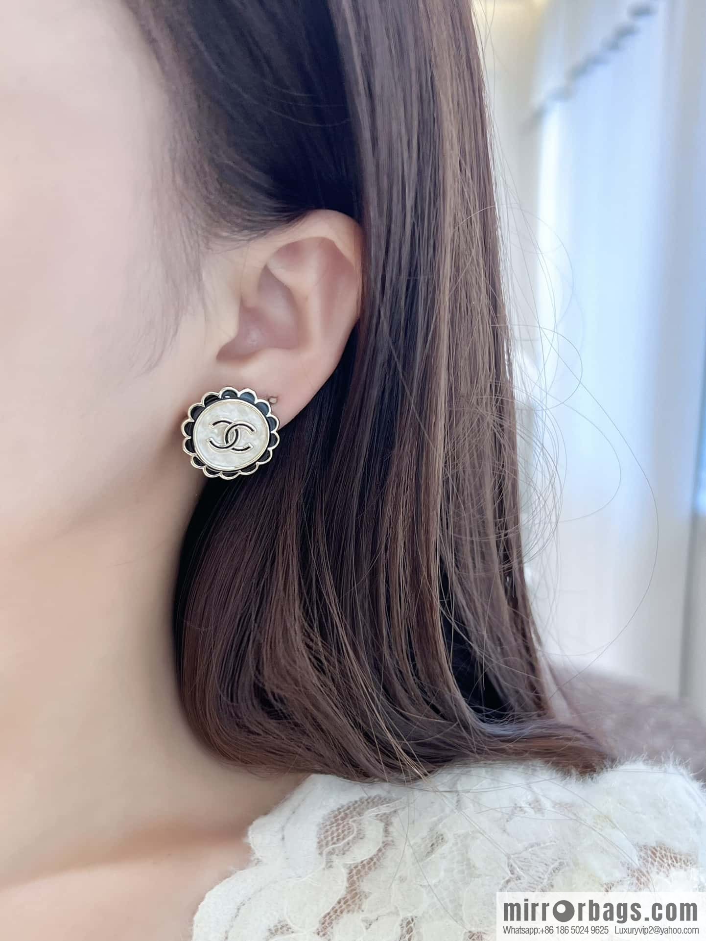 ❗️New ❗️☀️ new ☑️ chanel c1 double c round stud earrings ☀️