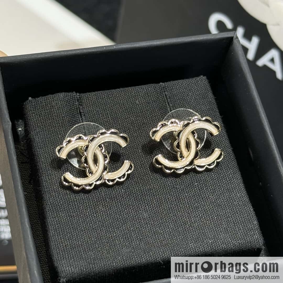 ☀️New ☑️ chanel c1 double c stud earrings