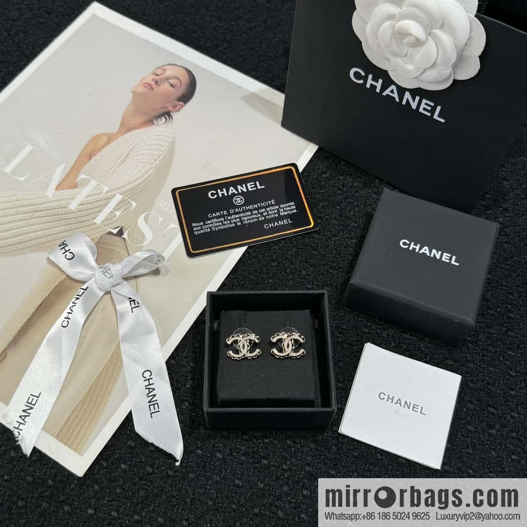 ☀️New ☑️ chanel c1 double c stud earrings
