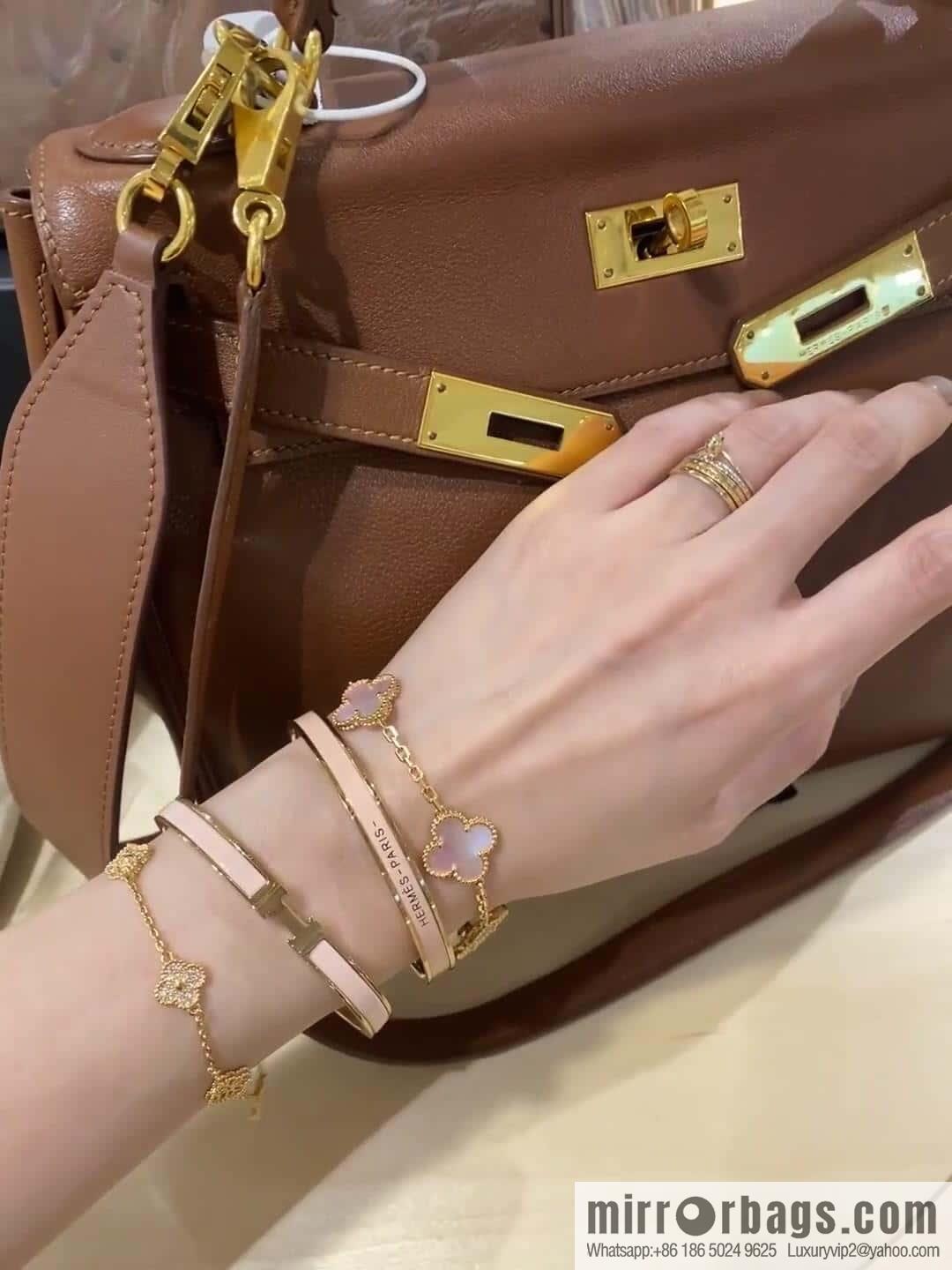 ❗️CNC version ❗️ ☀️ Van Cleef & Arpels powder Fritillary four-leaf clover five-flower bracelet ☀