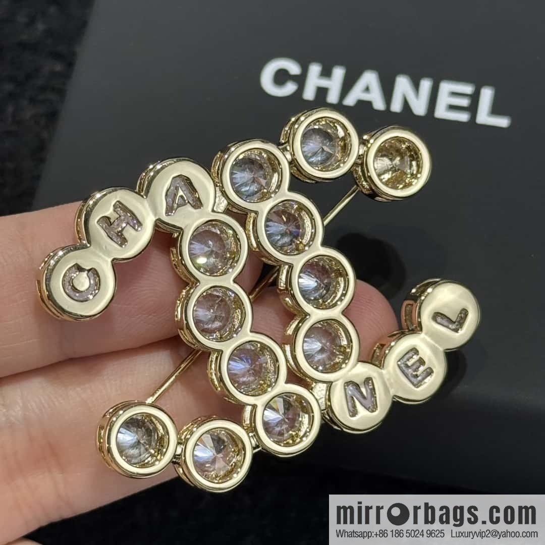 ❗️New ❗️☀️ New ☑️ Chanel Double C Round Diamond Brooch ☀️