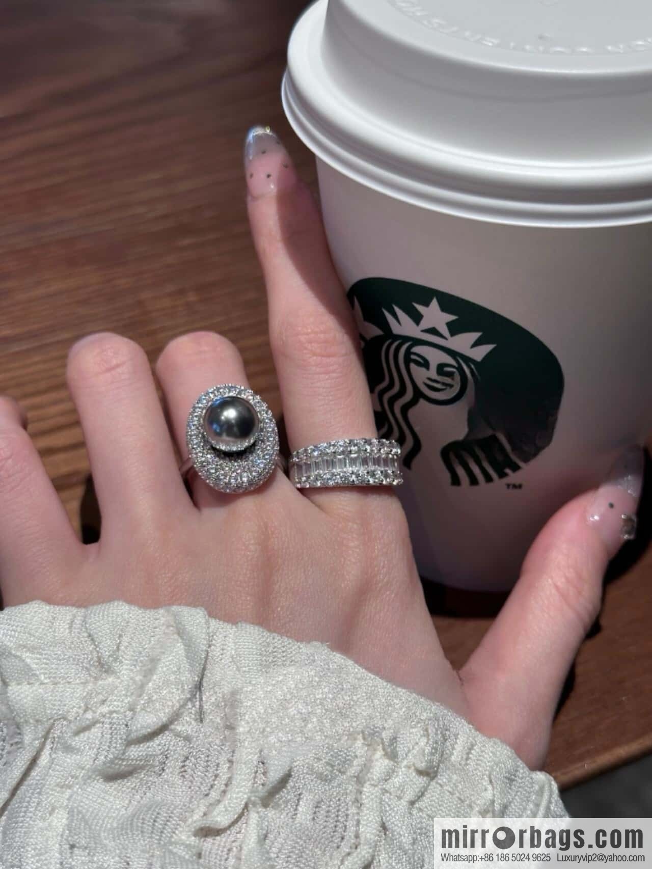 ❗️New ❗️ New ☑️ TIFFANY & Co. Half Full Diamond Square Diamond Ring