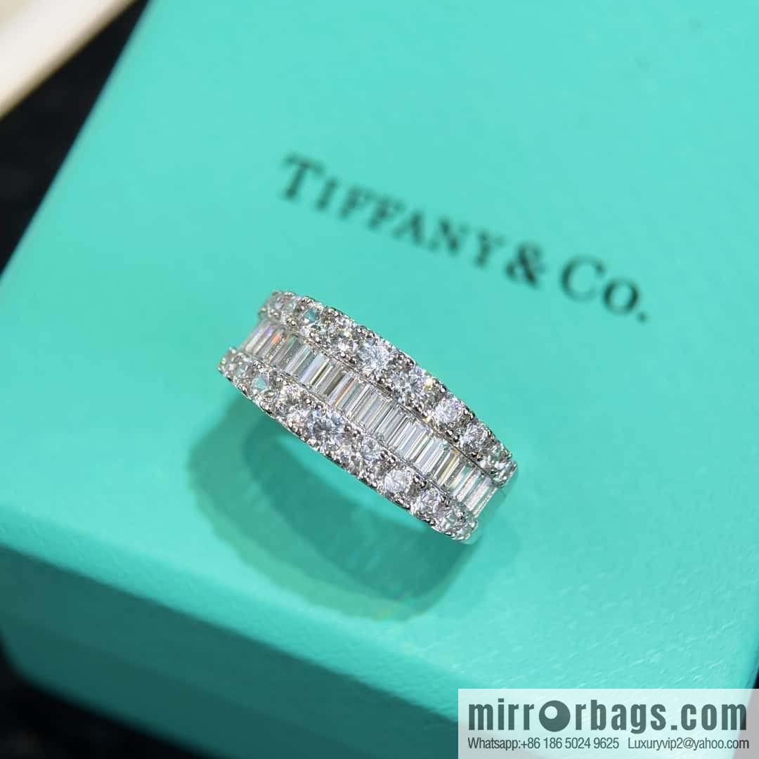 ❗️New ❗️ New ☑️ TIFFANY & Co. Half Full Diamond Square Diamond Ring