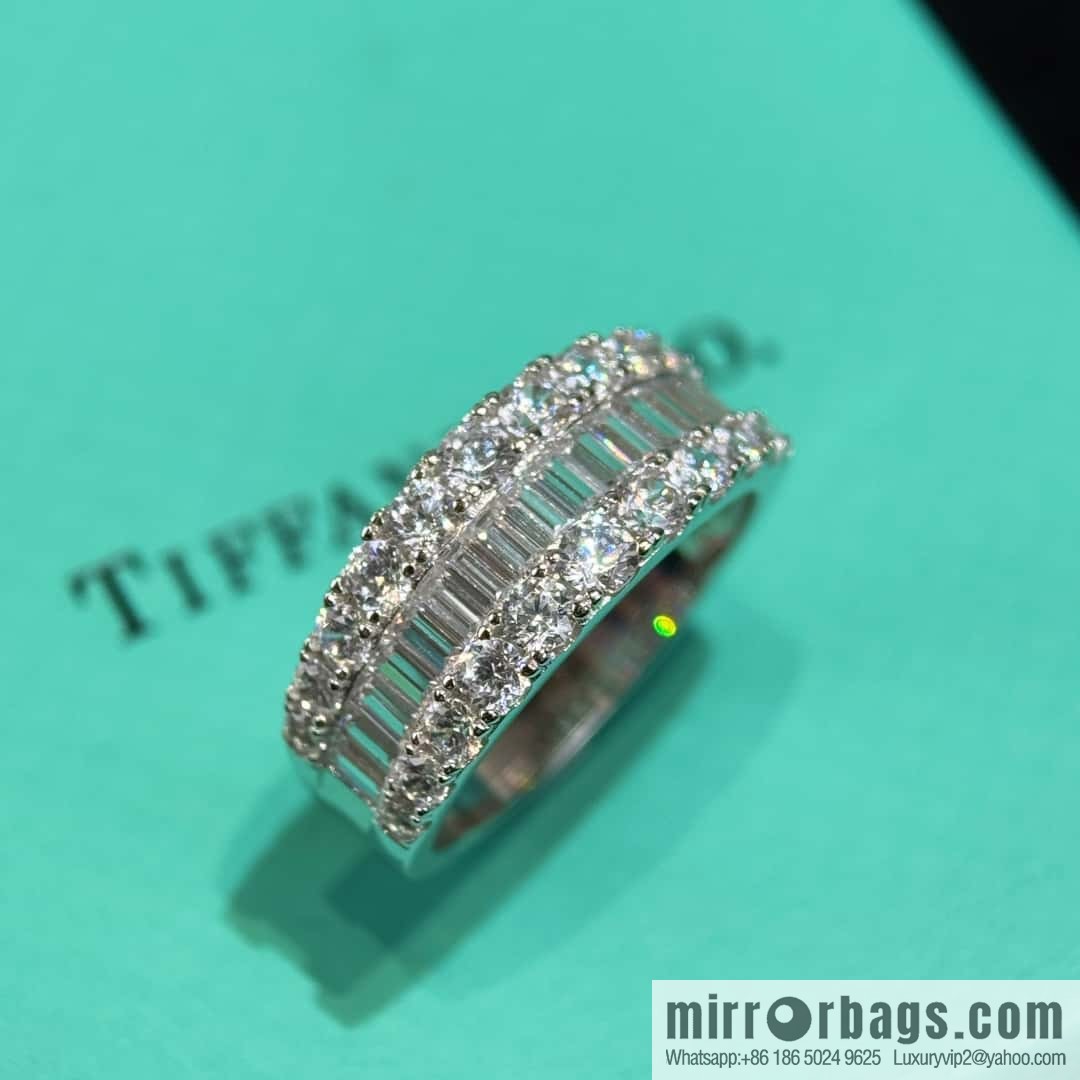 ❗️New ❗️ New ☑️ TIFFANY & Co. Half Full Diamond Square Diamond Ring