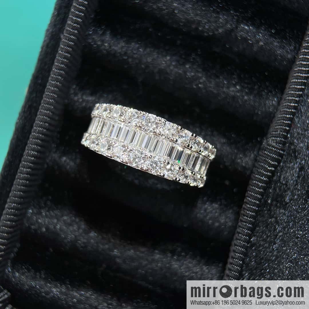 ❗️New ❗️ New ☑️ TIFFANY & Co. Half Full Diamond Square Diamond Ring