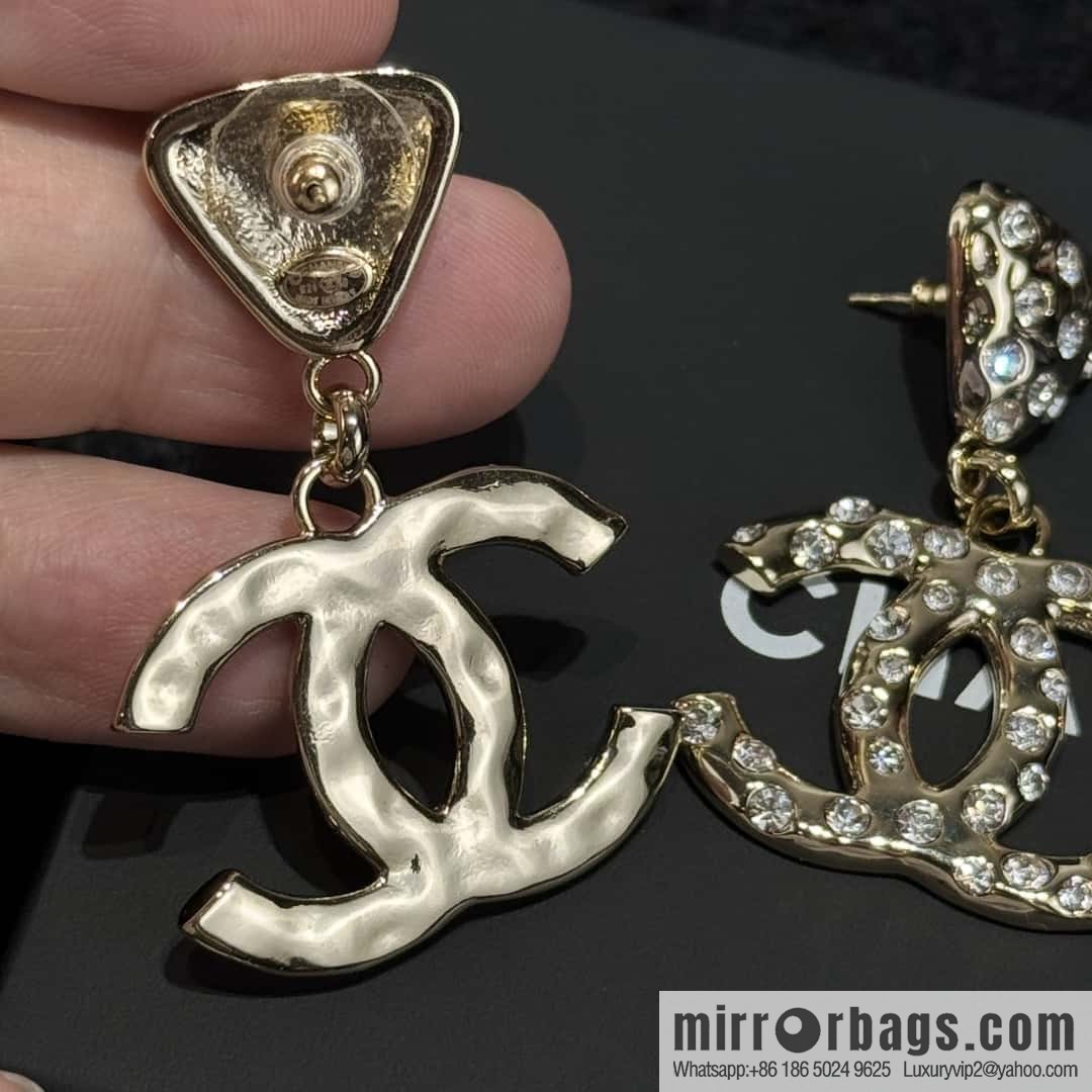 ❗️New ❗️ ☀️ new ☑️ chanel c2 double c three stud earrings ☀️