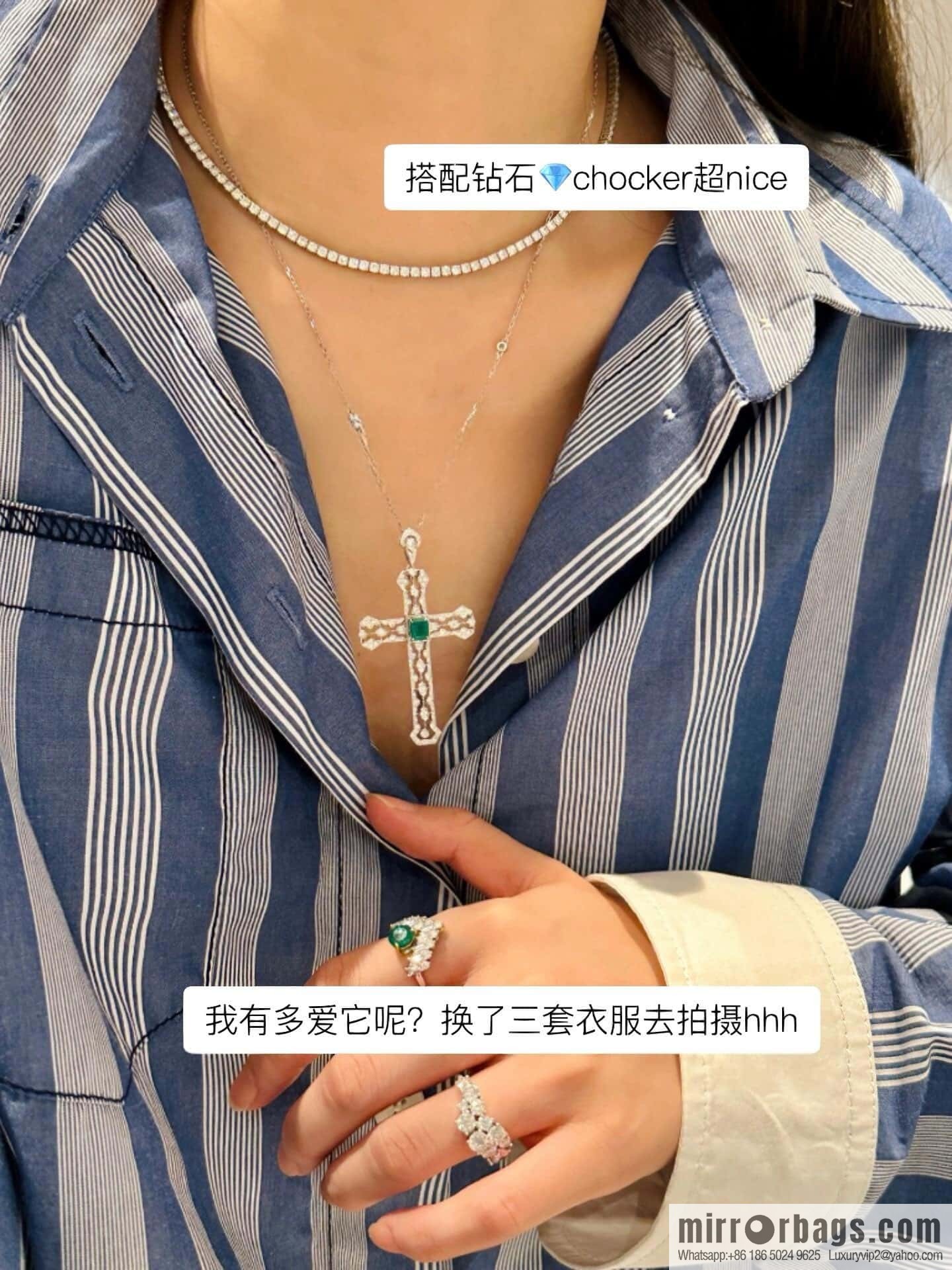 ❗New ❗ ☀ original order a ☀ new Croce heart green diamond cross necklace ☀