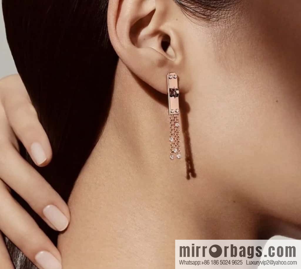 ❗️New ❗️ full diamond new ☑️ Hermès HERMES fringed earrings