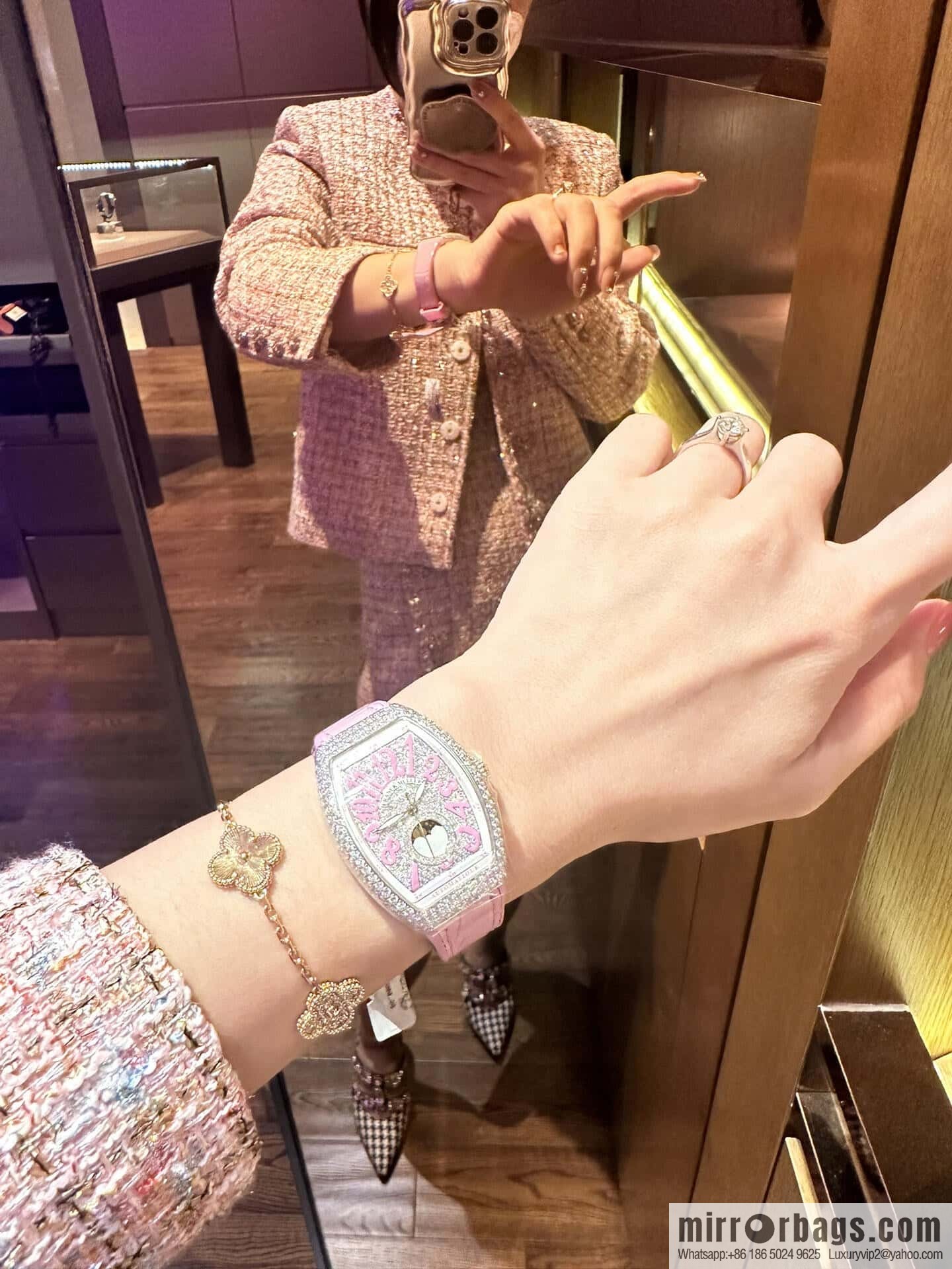 ❗️CNC version ❗️ ☀️ Van Cleef & Arpels diamond laser engraving four-leaf clover five-flower bracelet ☀