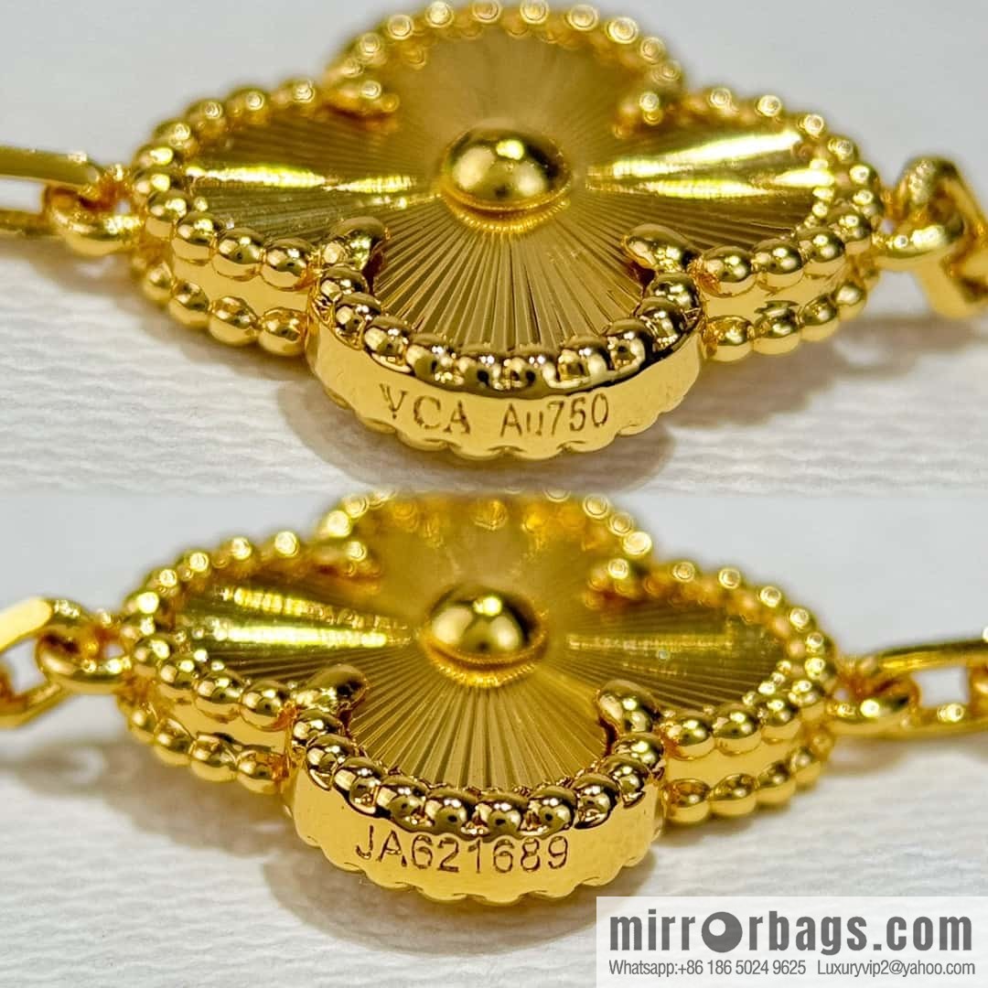 ❗️CNC version ❗️ ☀️ Van Cleef & Arpels diamond laser engraving four-leaf clover five-flower bracelet ☀