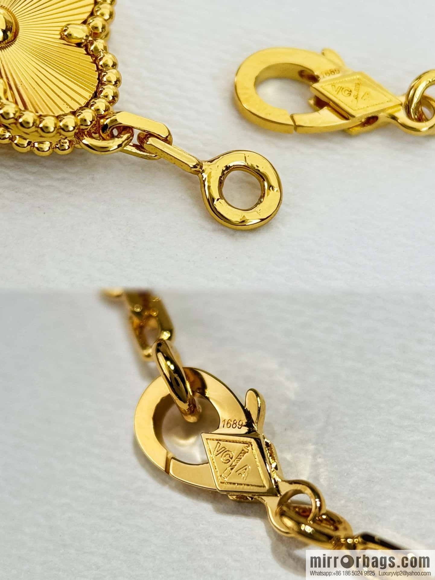 ❗️CNC version ❗️ ☀️ Van Cleef & Arpels diamond laser engraving four-leaf clover five-flower bracelet ☀