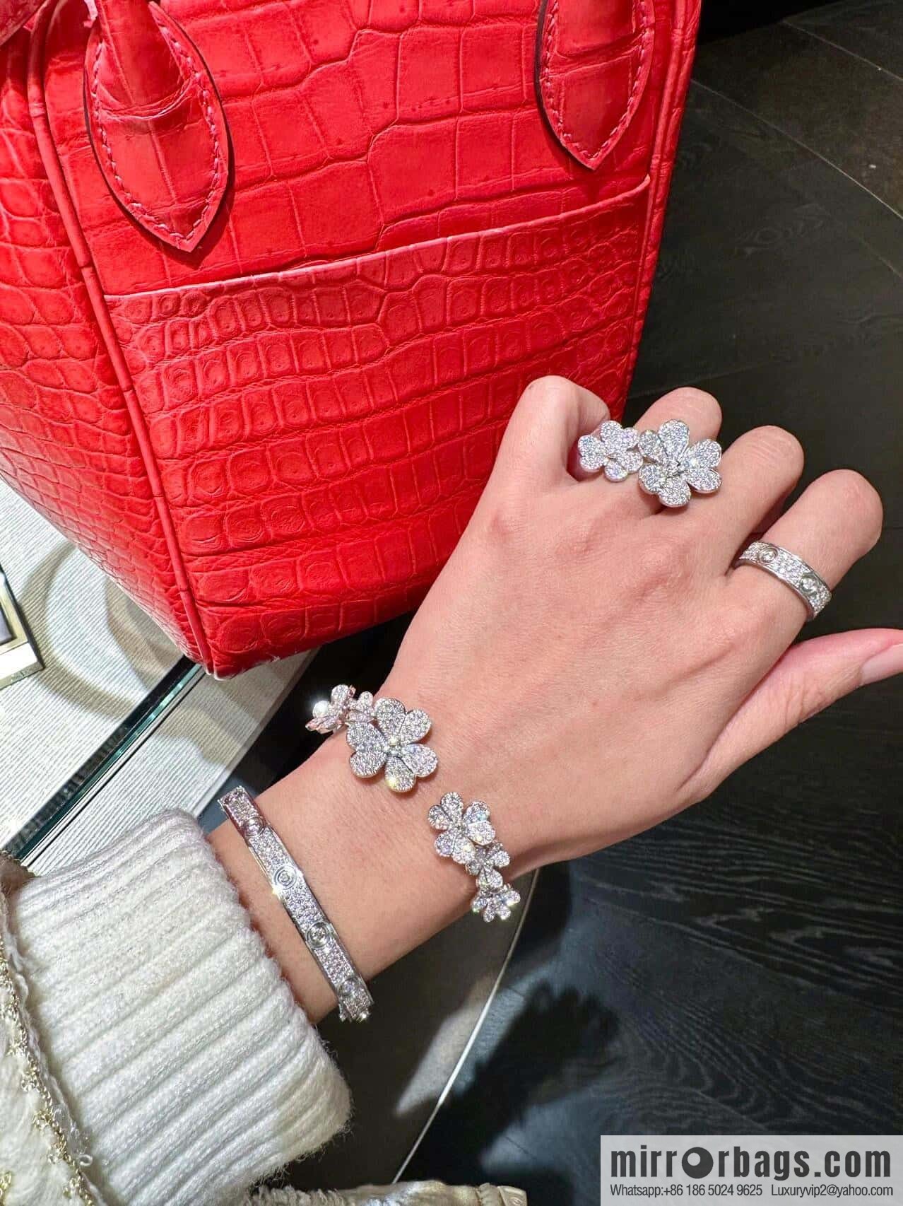 ❗️New ❗️ ☀️ Van Cleef & Arpels Frivole 7 Flower Clover Bracelet ☀