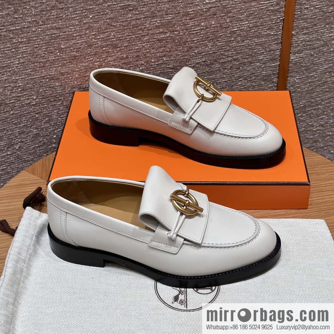 HERMES 108 lmpact loafer-loafers, Paris white/Blanc De Paris calfskin/calfskin