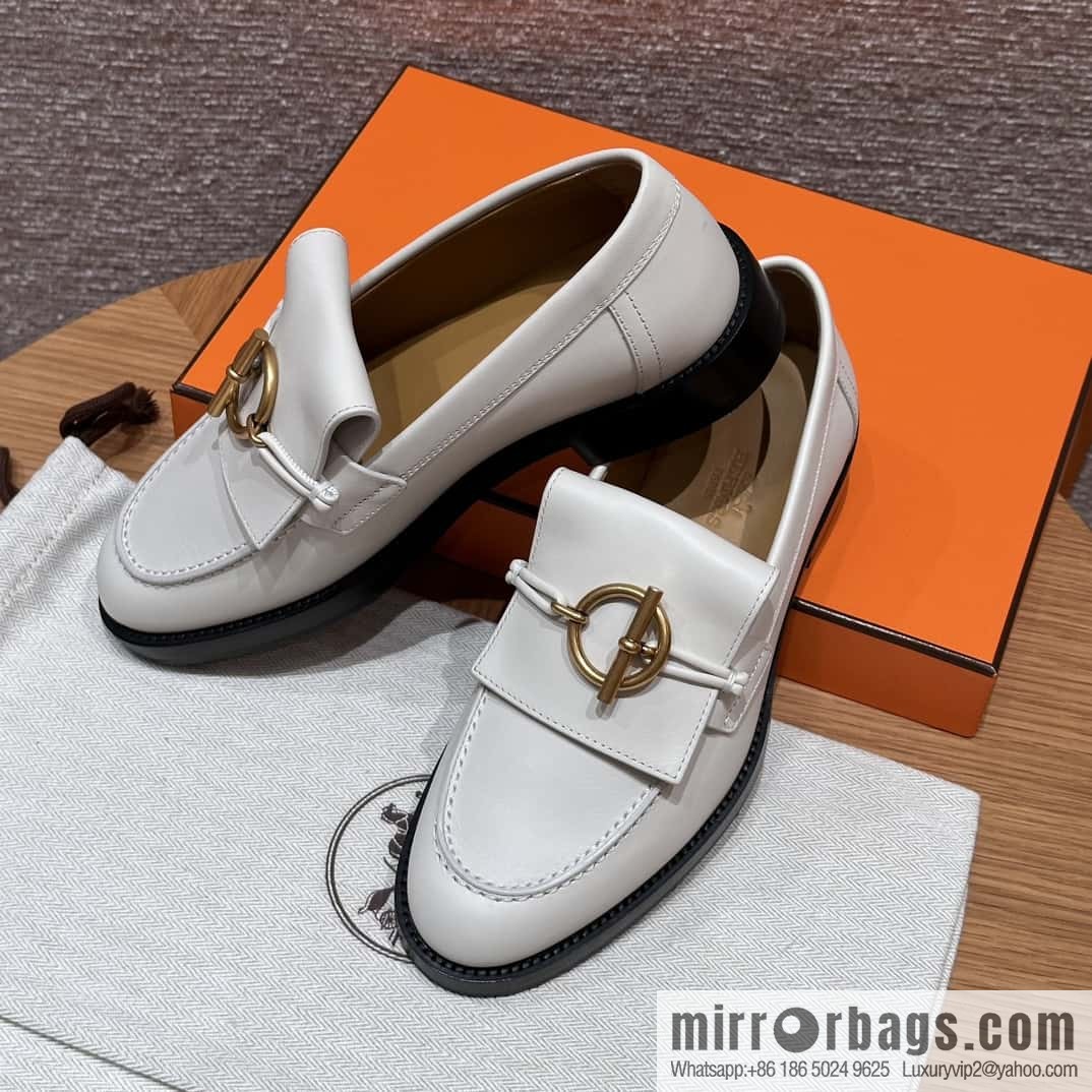 HERMES 108 lmpact loafer-loafers, Paris white/Blanc De Paris calfskin/calfskin