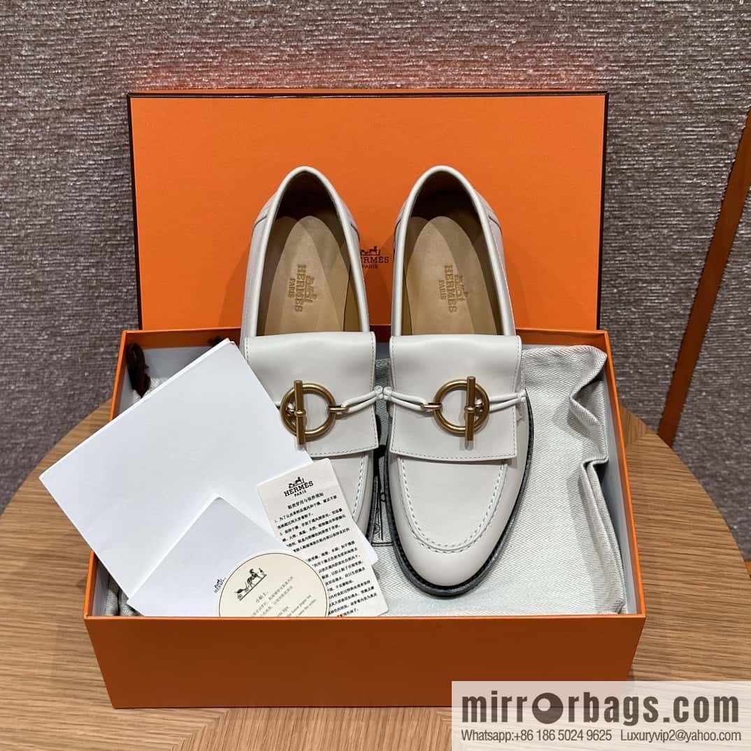 HERMES 108 lmpact loafer-loafers, Paris white/Blanc De Paris calfskin/calfskin