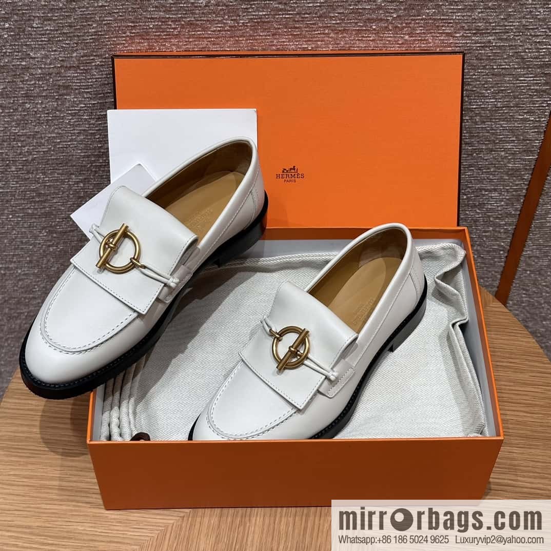 HERMES 108 lmpact loafer-loafers, Paris white/Blanc De Paris calfskin/calfskin