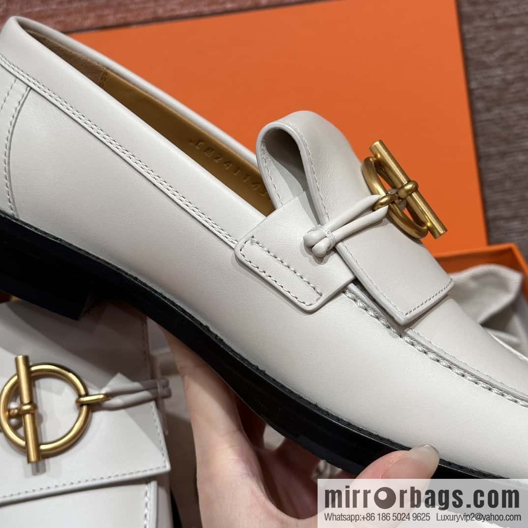 HERMES 108 lmpact loafer-loafers, Paris white/Blanc De Paris calfskin/calfskin