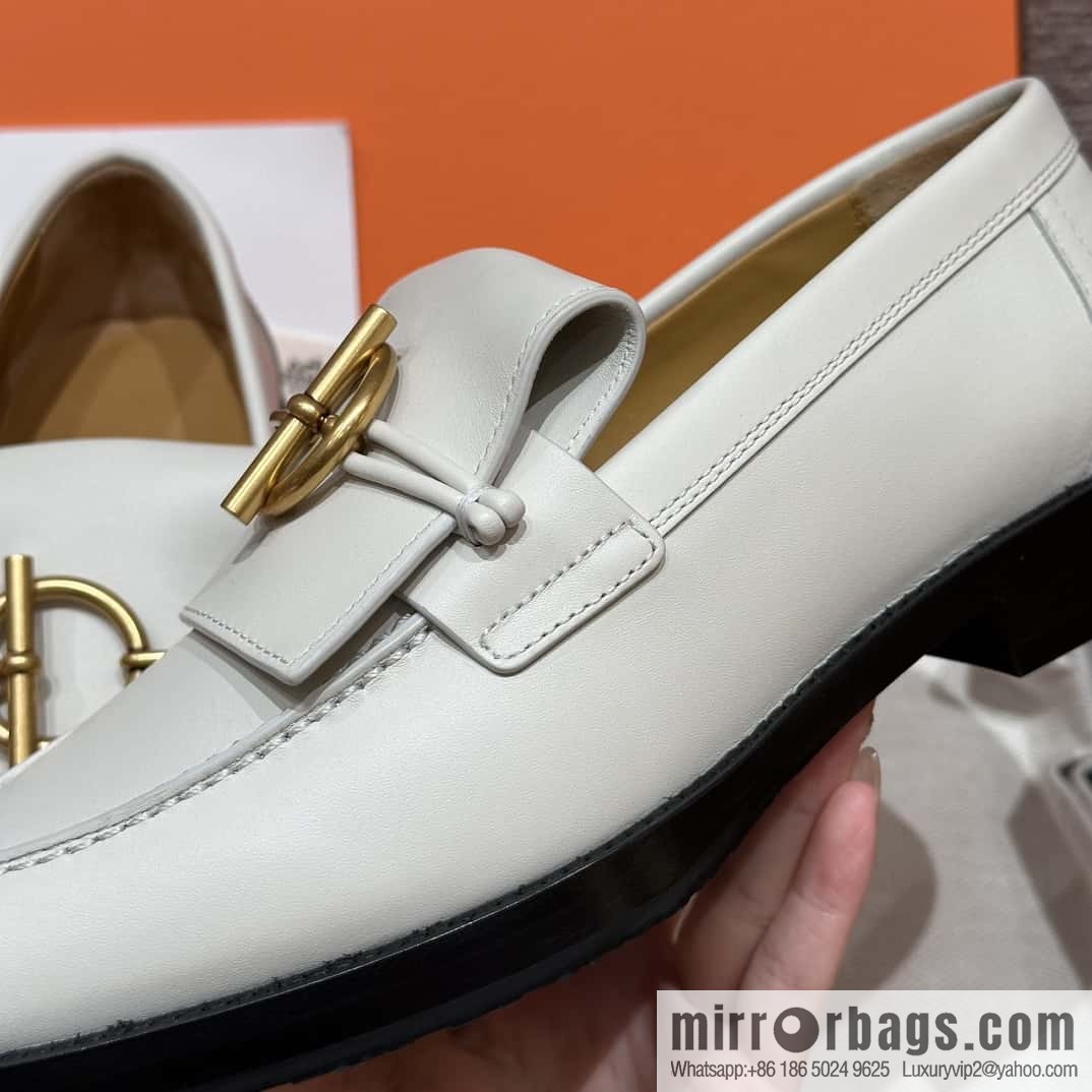 HERMES 108 lmpact loafer-loafers, Paris white/Blanc De Paris calfskin/calfskin