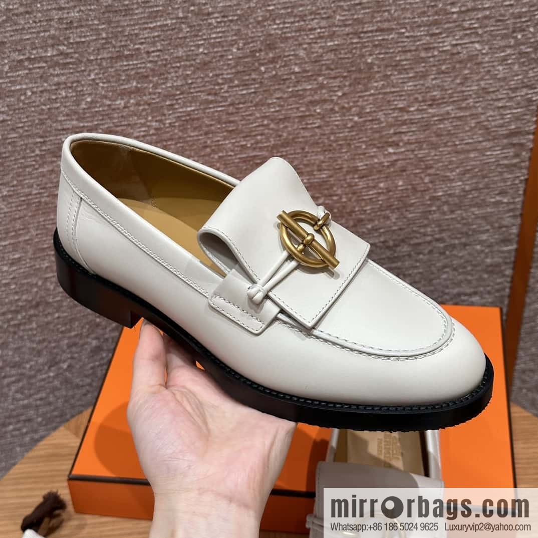HERMES 108 lmpact loafer-loafers, Paris white/Blanc De Paris calfskin/calfskin