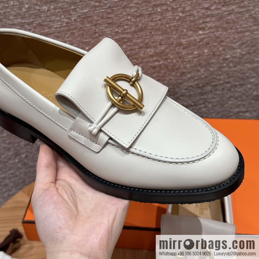 HERMES 108 lmpact loafer-loafers, Paris white/Blanc De Paris calfskin/calfskin
