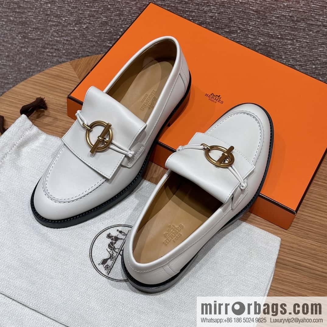 HERMES 108 lmpact loafer-loafers, Paris white/Blanc De Paris calfskin/calfskin