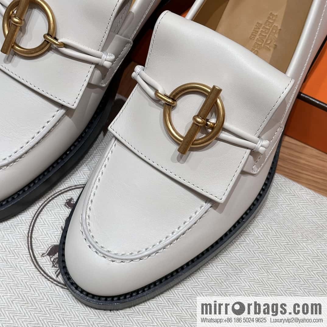 HERMES 108 lmpact loafer-loafers, Paris white/Blanc De Paris calfskin/calfskin