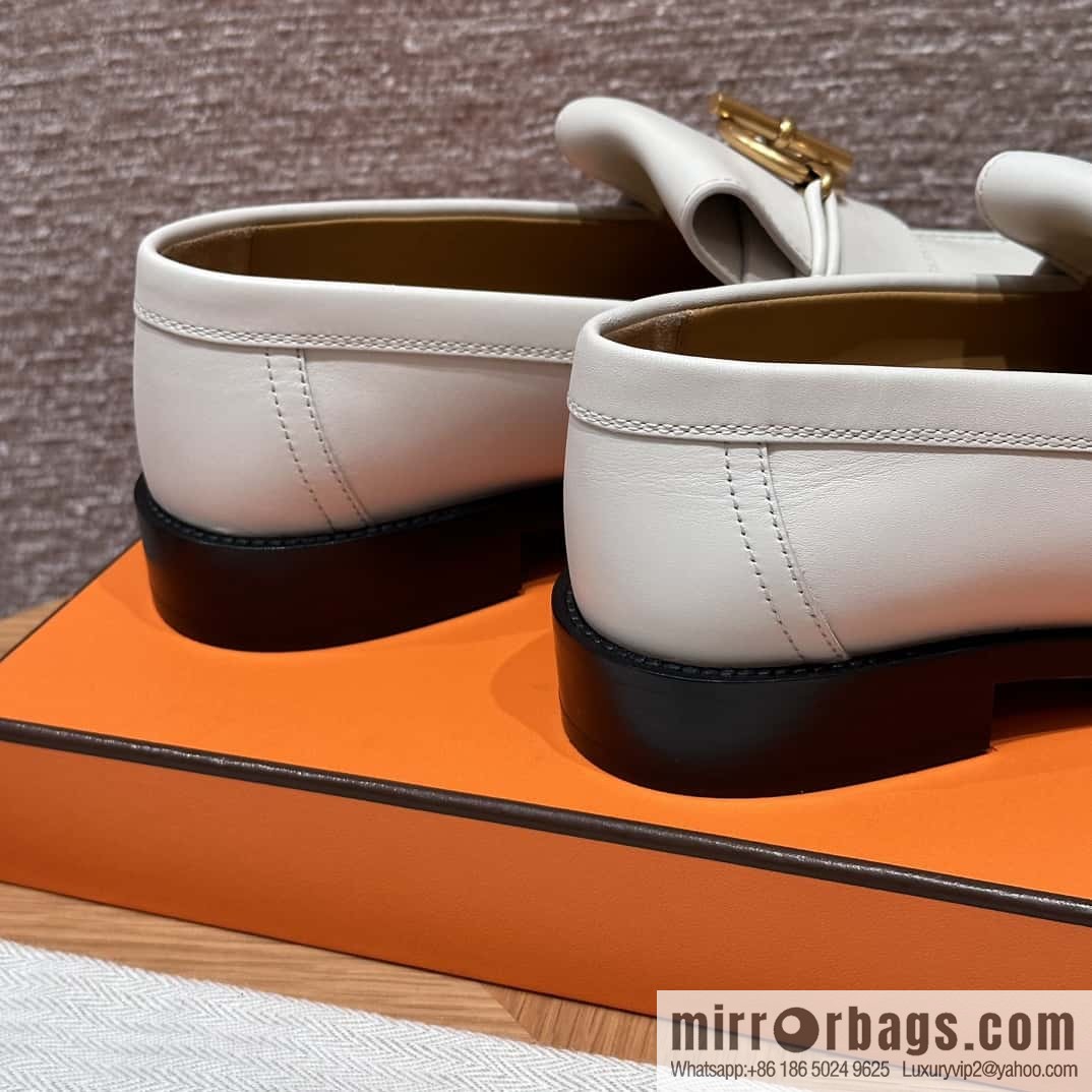 HERMES 108 lmpact loafer-loafers, Paris white/Blanc De Paris calfskin/calfskin