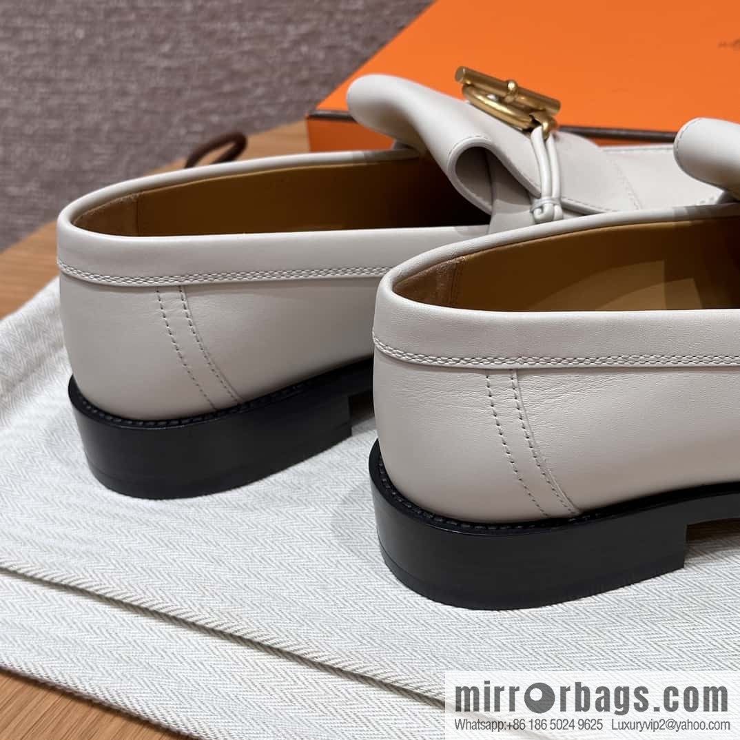 HERMES 108 lmpact loafer-loafers, Paris white/Blanc De Paris calfskin/calfskin