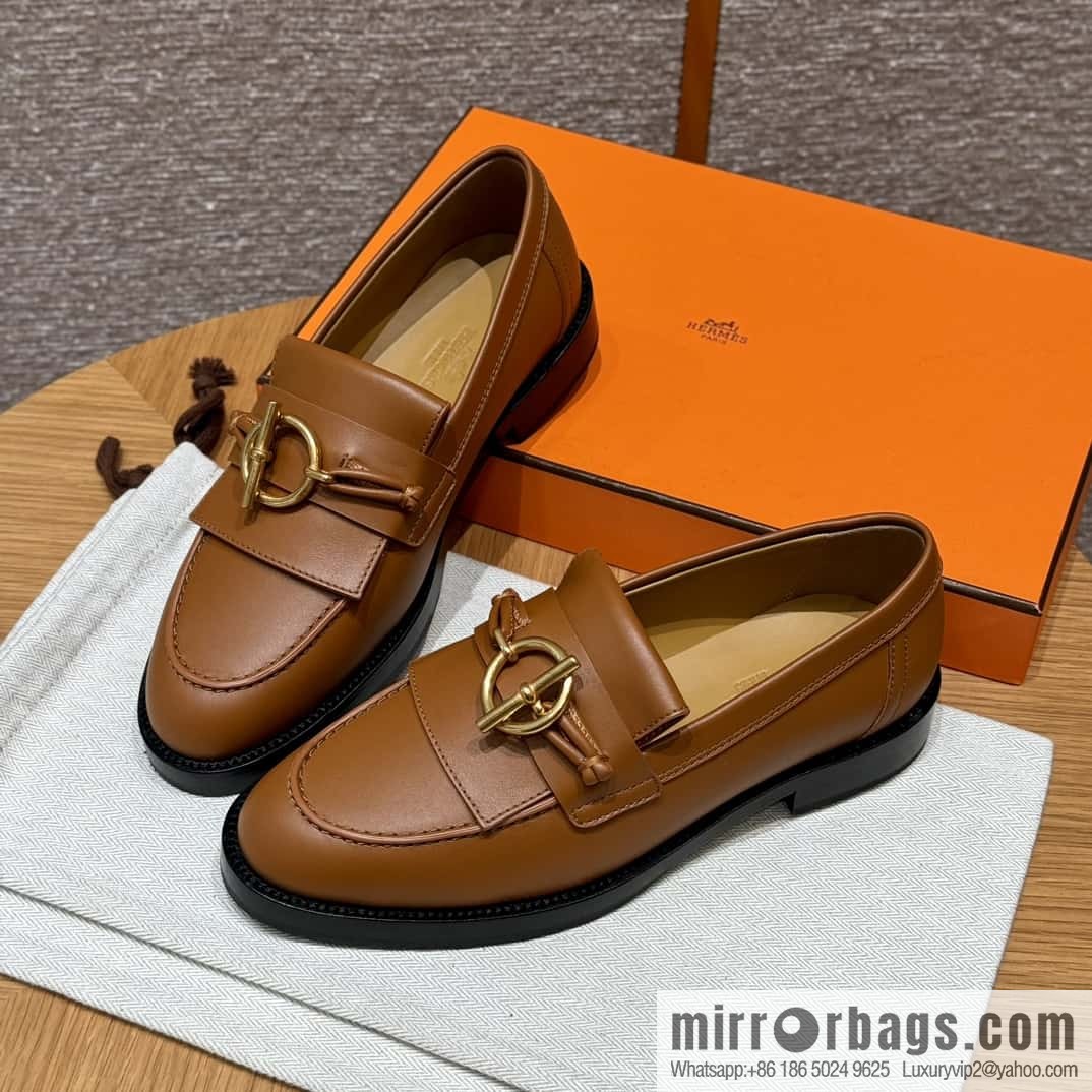 HERMES 108 lmpact loafer-loafers, natural/Natutel calfskin/calfskin