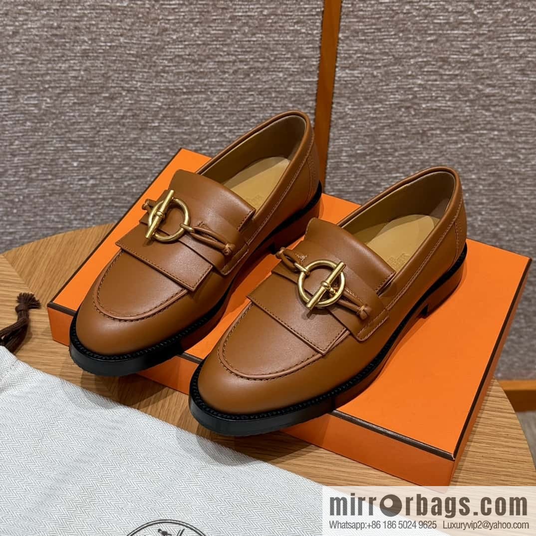 HERMES 108 lmpact loafer-loafers, natural/Natutel calfskin/calfskin