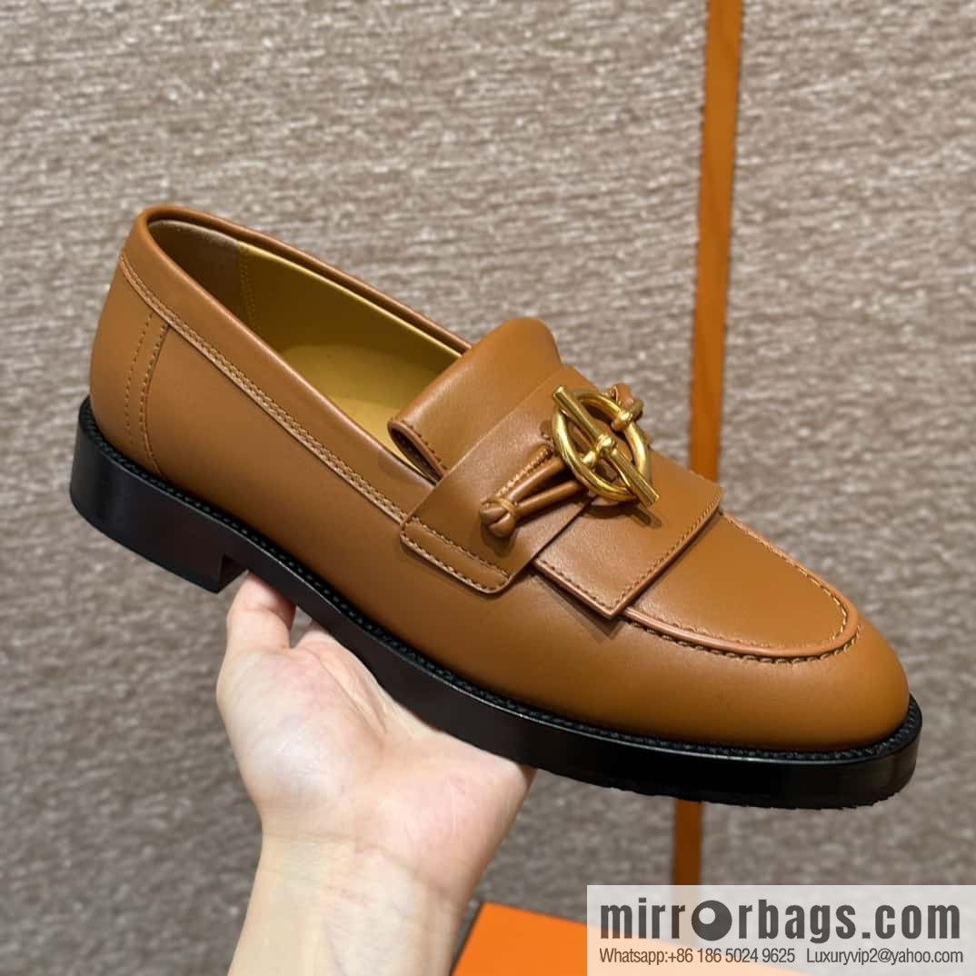 HERMES 108 lmpact loafer-loafers, natural/Natutel calfskin/calfskin