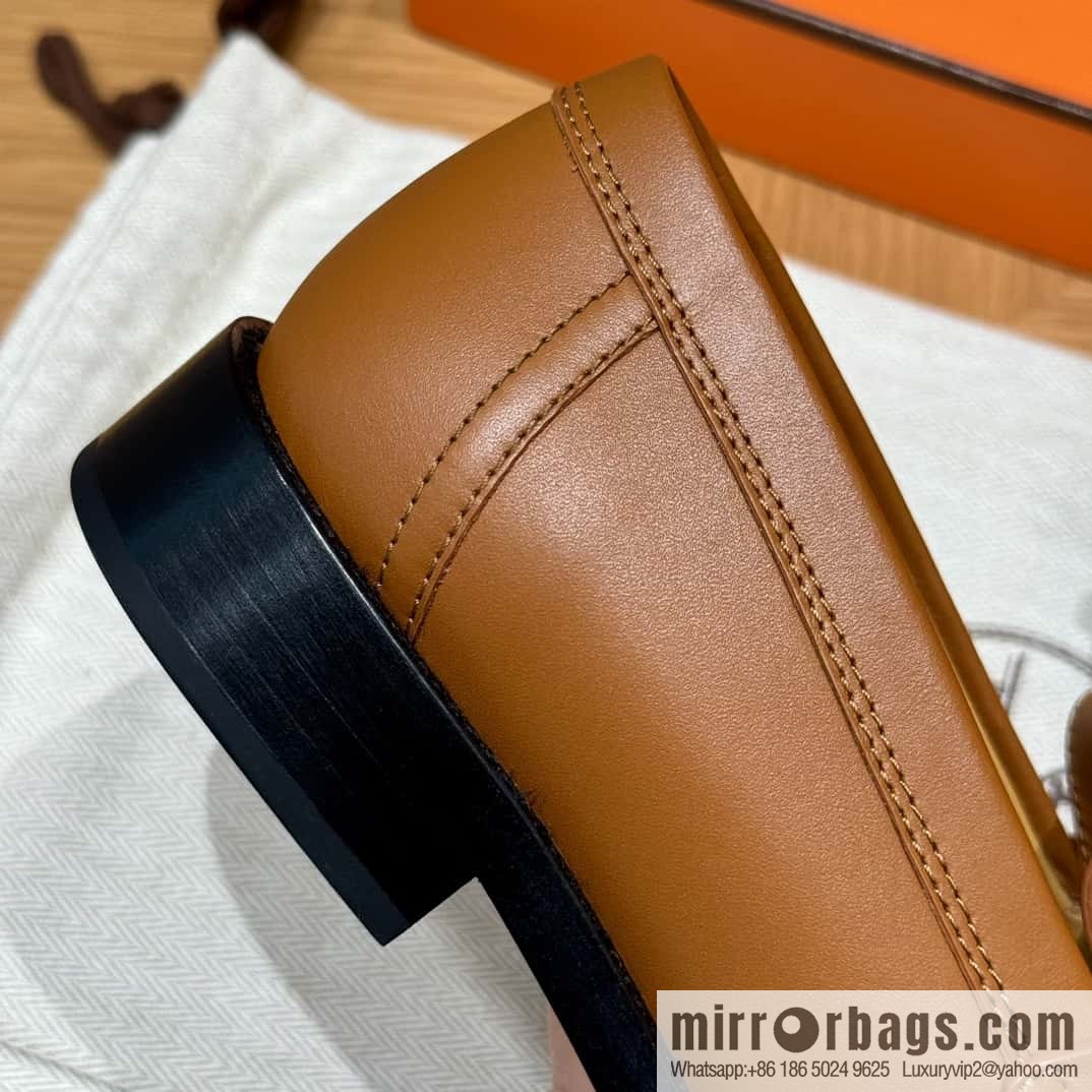 HERMES 108 lmpact loafer-loafers, natural/Natutel calfskin/calfskin