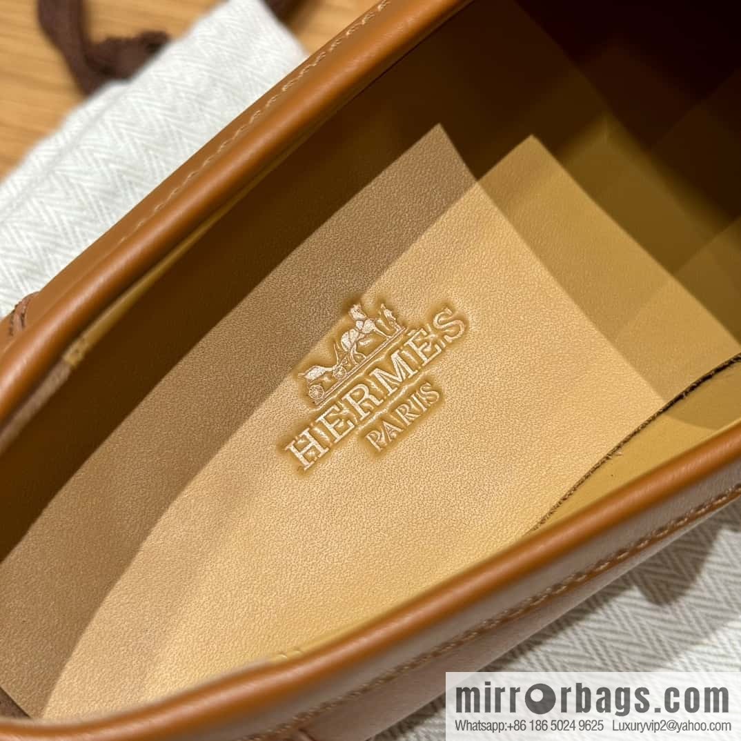 HERMES 108 lmpact loafer-loafers, natural/Natutel calfskin/calfskin
