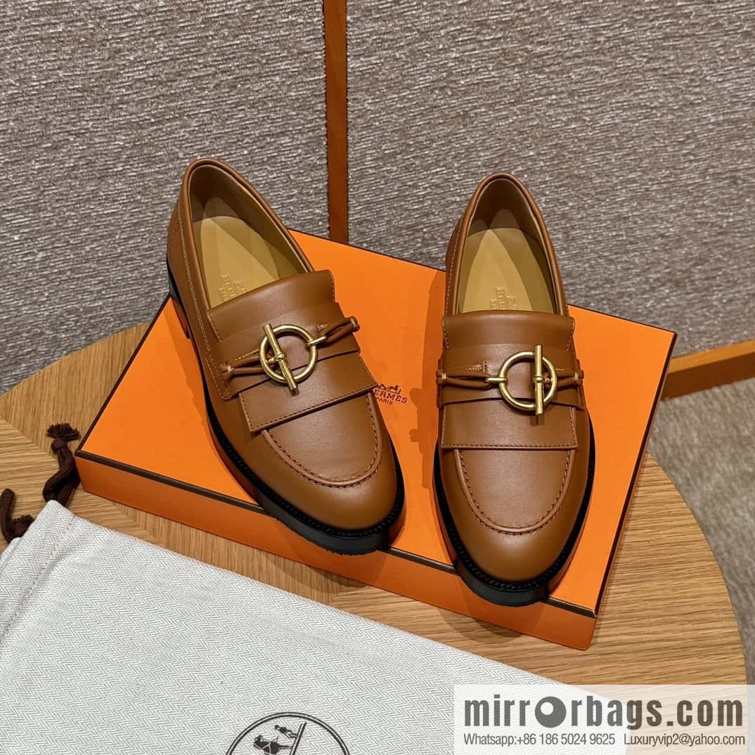 HERMES 108 lmpact loafer-loafers, natural/Natutel calfskin/calfskin