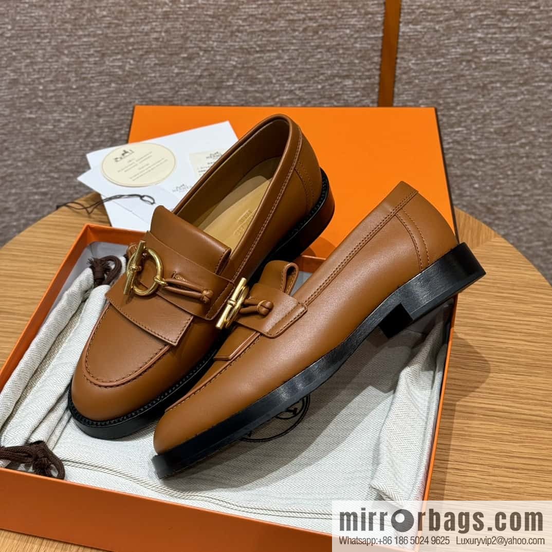 HERMES 108 lmpact loafer-loafers, natural/Natutel calfskin/calfskin